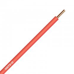 Инсталационен проводник H07V-U 1x2,5 mm² червен
