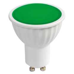 LED лампа луничка 5W, GU10, 220-240V AC, зелена светлина