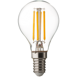 LED filament лампа топка, димираща, 4W, E14, 4200K, 220-240V AC, неутрална светлина