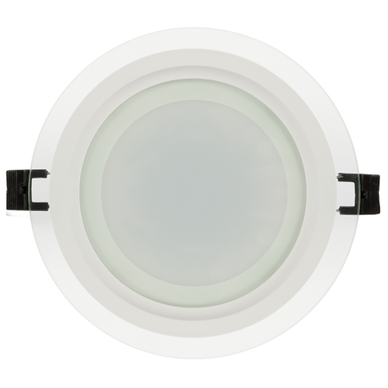LED стъклен панел за вграждане, кръг, 18W, 4200K, 220-240V AC, IP44