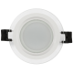 LED стъклен панел за вграждане, кръг, 6W, 2700K, 220-240V AC, IP44