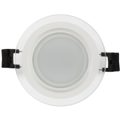 LED стъклен панел за вграждане, кръг, 6W, 4200K, 220-240V AC, IP44