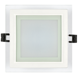 LED стъклен панел за вграждане, квадрат, 12W, 4200K, 220-240V AC, IP44
