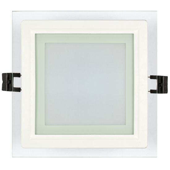 LED стъклен панел за вграждане, квадрат, 6W, 2700K, 220-240V AC, IP44
