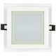 LED стъклен панел за вграждане, квадрат, 6W, 2700K, 220-240V AC, IP44