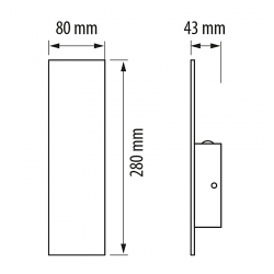 LED тяло за стена с индиректна светлина, 3W, 4200K, 220-240V АC, бяло