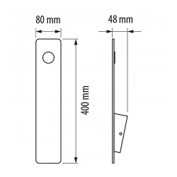 LED тяло за стена с индиректна светлина, 5W, 2700K, бяло