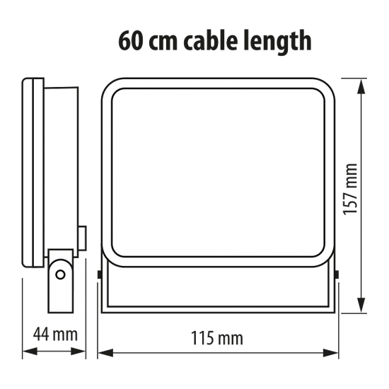 LED прожектор с ниско ниво на заслепяване, бял корпус, 20W, 4200K, 220V-240V AC, IP65