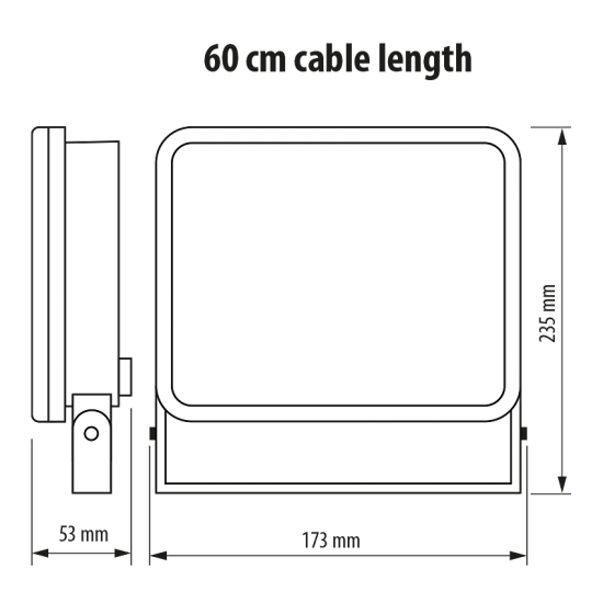 LED прожектор с ниско ниво на заслепяване, бял корпус, 50W, 4200K, 220V-240V AC, IP65