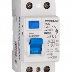 Дефектнотокова защита AMPARO 2P 25A 100mA 10kA тип AC