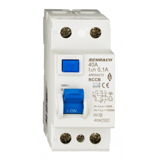 Дефектнотокова защита AMPARO 2P 40A 100mA 10kA тип AС