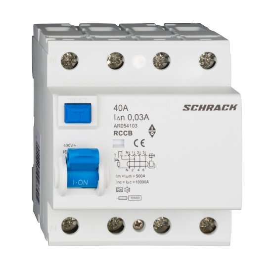 Дефектнотокова защита AMPARO 4P 40A 30mA 10kA тип A