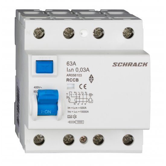 Дефектнотокова защита AMPARO 4P 63A 30mA 10kA тип А