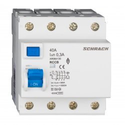 Дефектнотокова защита AMPARO 4P 40A 300mA 10kA тип A/S