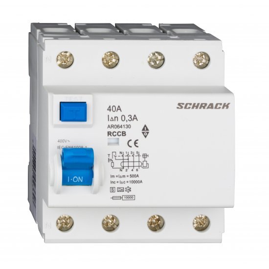 Дефектнотокова защита AMPARO 4P 40A 300mA 10kA тип A/S
