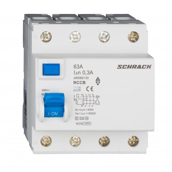 Дефектнотокова защита AMPARO 4P 63A 300mA 10kA тип A/S