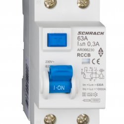 Дефектнотокова защита AMPARO 10kA, 63A, 2P, 300mA, тип S
