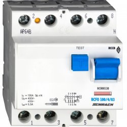 Дефектнотокова защита 4P 100A 300mA 10kA тип АС
