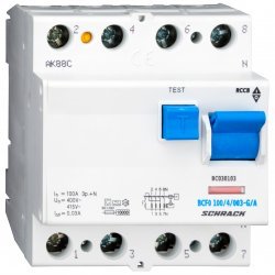 Дефектнотокова защита 4P 100A 30mA 10kA тип А/G
