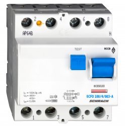 Дефектнотокова защита 4P 100A 30mA 10kA тип A