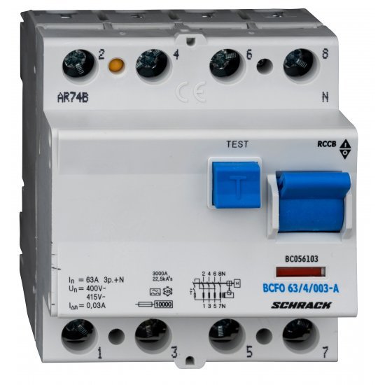 Дефектнотокова защита 4P 63A 30mA 10kA тип A