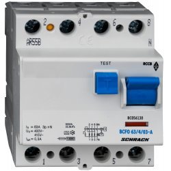 Дефектнотокова защита 4P 63A 300mA 10kA тип A