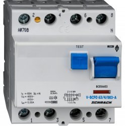 Дефектнотокова защита 4P 63A 30mA 10kA тип A/V
