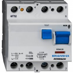 Дефектнотокова защита 4P 63A 300mA 10kA тип A/S