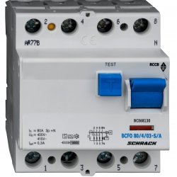 Дефектнотокова защита 4P 80A 300mA 10kA тип A/S