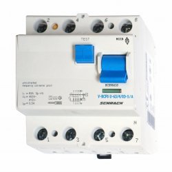 Дефектнотокова защита 4P 63A 300mA 10kA тип A/S/V/FU