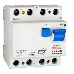 Дефектнотокова защита 4P 63A 100mA 6kA тип AС