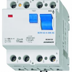 Дефектнотокова защита 4P 63A 300mA 6kA тип AС