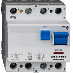 Дефектнотокова защита 4P 25A 30mA 6kA тип A