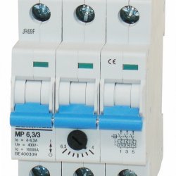 Моторна защита модулна за монтаж на DIN релса 3P, 4.0-6.3A