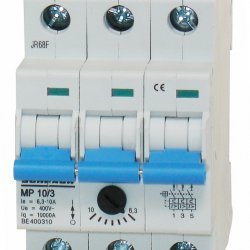 Моторна защита модулна за монтаж на DIN релса 3P, 6.3-10A