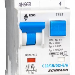 Дефектнотокова защита с прекъсвач 1Р+N, С крива, 10A, 30mA, 10kA, тип A/G