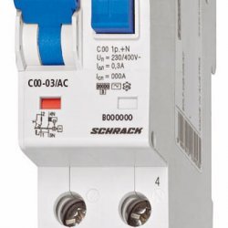 Дефектнотокова защита с прекъсвач 1Р+N, С крива, 10A, 300mA, 6kA, тип AС