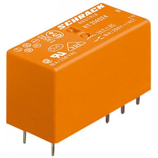 Реле за печатна платка RT 2CO 60VDC 8A пининг 5.0