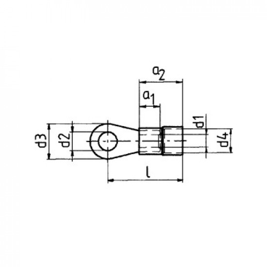 Кабелна обувка изол. 0,5 - 1.0 mm²/М4 червена