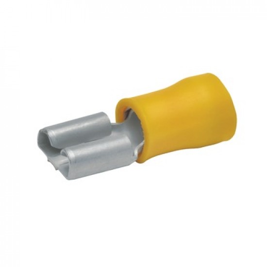 Авто - конектор женски 4,8x0,8 за 4,0 - 6,0 mm² - жълт