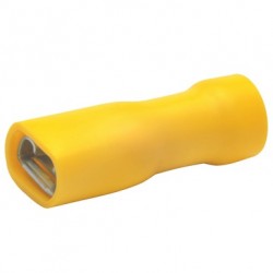 Авто - конектор женски изцяло изол 6.3х0,8 за 4.0 - 6.0 mm² - жълт