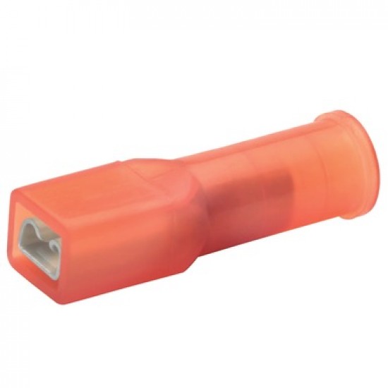 Авто - конектор женски изцяло изол 2,8х0,5 за 0,5 - 1,0 mm² - червен