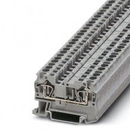 Клема редова пружинна 4 mm² сива - 2връзки