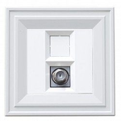 Розетка TV F  2M бял